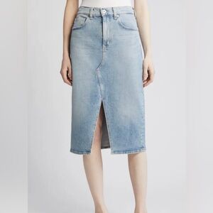 Light Blue Denim Skirt